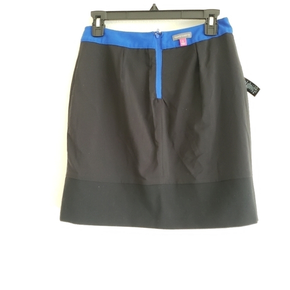 Vince Camuto Layered Tailored Mini Pencil Skirt Pleated front Pockets Size 2 - Picture 9 of 12